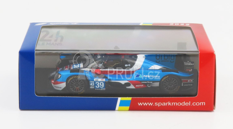 Spark-model Oreca Gibson 07 Gk428 4.2l V8 Team Graff Racing N 39 24h Le Mans 2022 E.trouillet - S.page - D.droux 1:43 Světle Modrá Červená Bílá