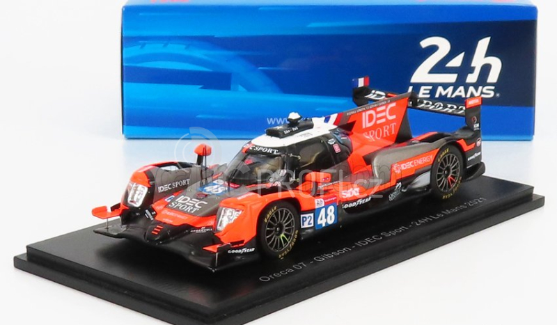 Spark-model Oreca Gibson 07 Gk428 4.2l V8 Team Idec Sport N 48 24h Le Mans 2021 P.loup Chatin - P.lafargue - P.pilet 1:43 Černá Šedá Červená