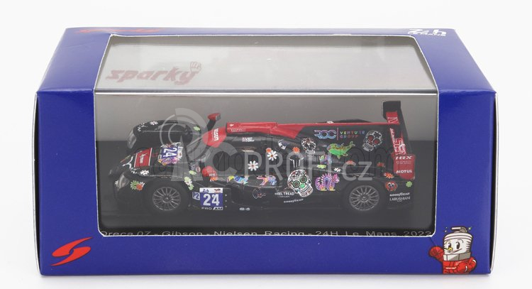 Spark-model Oreca Gibson 07 Gk428 4.2l V8 Team Nielsen Racing N 24 24h Le Mans 2022 R.sales - M.bell - B.hanley 1:64 Černá Červená