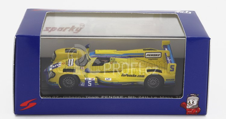Spark-model Oreca Gibson 07 Gk428 4.2l V8 Team Penske N 5 24h Le Mans 2022 D.cameron - E.collard - F.nasr 1:64 Žlutá