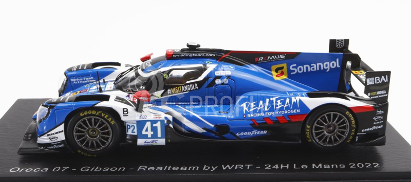 Spark-model Oreca Gibson 07 Gk428 4.2l V8 Team Realteam By Wrt N 41 24h Le Mans 2022 R.andrade - F.habsburg Lothringer - N.nato 1:43 Světle Modrá Bílá Černá