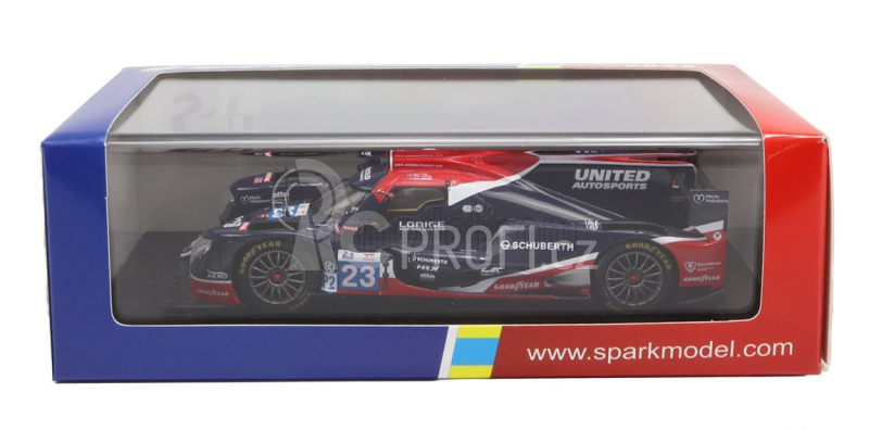 Spark-model Oreca Gibson 07 Gk428 4.2l V8 Team United Autosports Usa N 23 24h Le Mans 2022 A.lynn - O.jarvis - J.pierson 1:43 Černá Červená