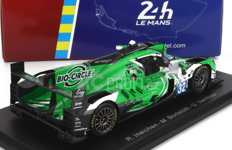 Spark-model Oreca Gibson 07 Gk428 4.2l V8 Team Wrt N 32 24h Le Mans 2022 R.ineichen - M.bortolotti - D.vanthoor 1:43 Zelená Bílá