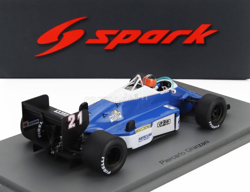 Spark-model Osella F1  Fa1g N 21 Austrian Gp 1986 Piercarlo Ghinzani 1:43 Modrá Bílá