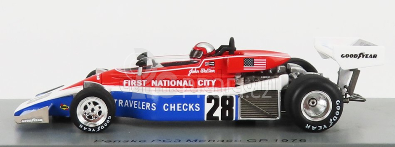 Spark-model Penske F1  Pc3 N 28 Monaco Gp 1976 J.watson 1:43 Bílá Červená Modrá