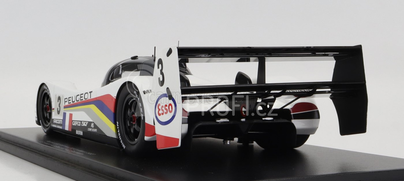 Spark-model Peugeot 905 Evo1b 3.5l V10 Team Peugeot Talbot Sport N 3 Winner Le Mans 1993 G.brabham - C.bouchut - E.helary - Con Vetrina - With Showcase 1:18 Bílá