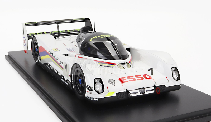 Spark-model Peugeot 905 Evo1bis Sa35 3.5l V10 Team Peugeot Talbot Sport N 1 Winner 24h Le Mans 1992 D.warwick - Y.dalmas - M.blundell - Con Vetrina - With Showcase 1:18 Bílá