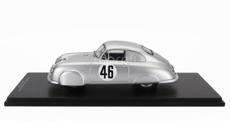 Spark-model Porsche 356 Sl Coupe Team Porsche K.g. N 46 Winner Class 24h Le Mans 1951 Auguste Veuillet - Edmond Mouche 1:18 Silver