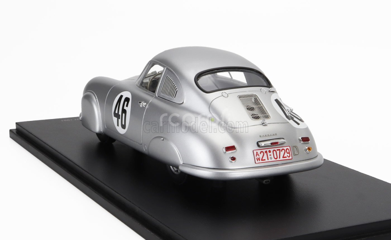 Spark-model Porsche 356 Sl Coupe Team Porsche K.g. N 46 Winner Class 24h Le Mans 1951 Auguste Veuillet - Edmond Mouche 1:18 Silver