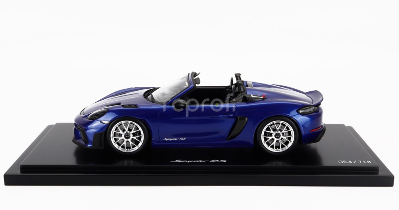 Spark-model Porsche 718 (982) Spider Rs 2024 - Con Vetrina - With Showcase 1:18 Blue