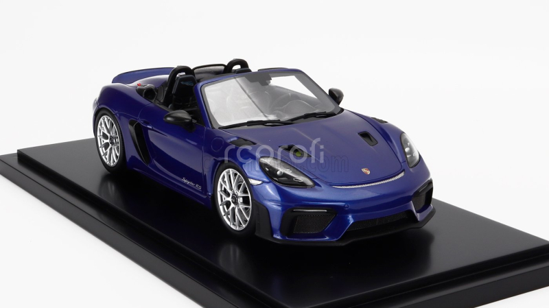 Spark-model Porsche 718 (982) Spider Rs 2024 - Con Vetrina - With Showcase 1:18 Blue