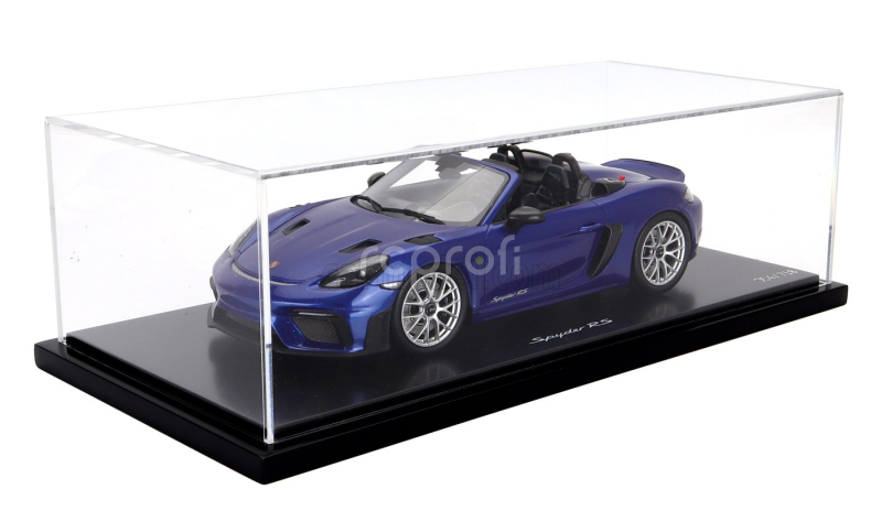 Spark-model Porsche 718 (982) Spider Rs 2024 - Con Vetrina - With Showcase 1:18 Blue