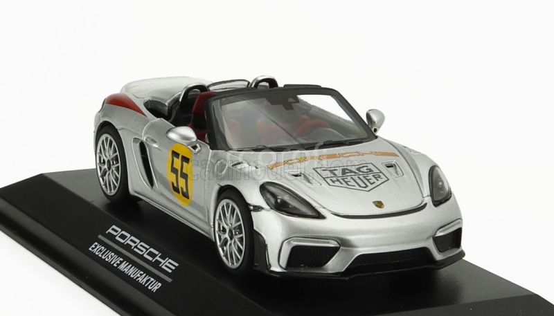 Spark-model Porsche 718 (982) Spider Rs N 55 Rally Panamericana Livery 2024 1:43 Silver