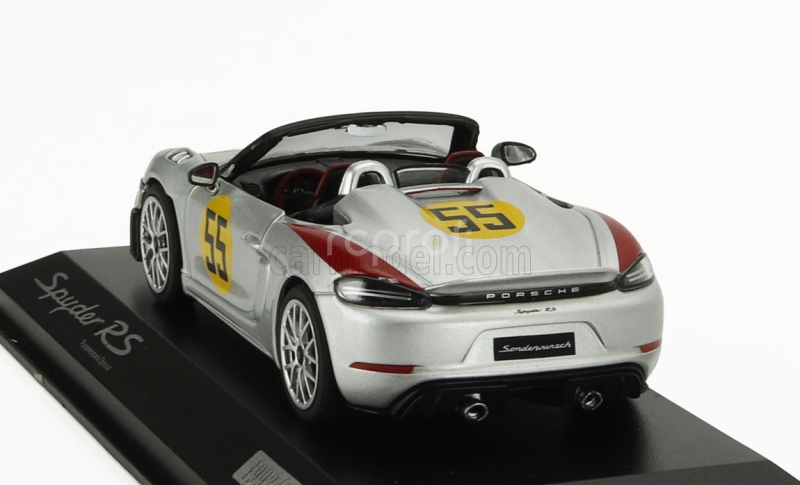 Spark-model Porsche 718 (982) Spider Rs N 55 Rally Panamericana Livery 2024 1:43 Silver