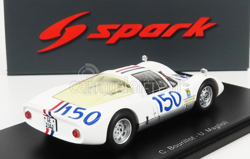 Spark-model Porsche 906 N 150 5th Targa Florio 1966 C.bourillot - U.maglioli 1:43 Bílá