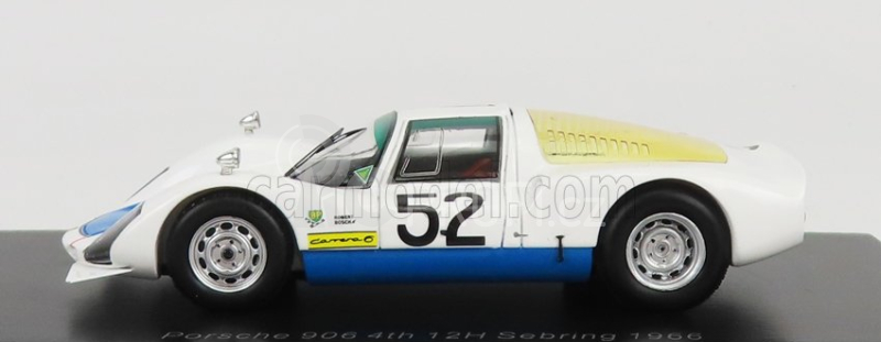 Spark-model Porsche 906 N 52 12h Sebring 1966 H.herrmann - J.buzzetta - G.mitter 1:43 Bílá Světle Modrá