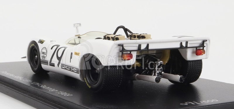Spark-model Porsche 908/2 N 29 5th 12h Sebring 1969 G.mitter - U.schutz 1:43 Bílá Červená