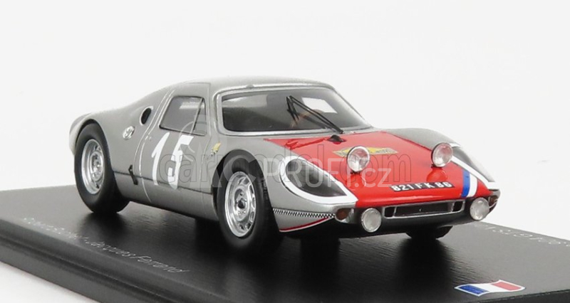 Spark-model Porsche 908 Gts N 15 Winner Rally Routes Du Nord 1966 R.buchet - J.ferrand 1:43 Silver Red
