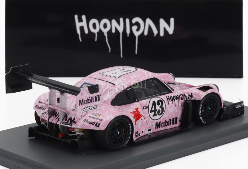 Spark-model Porsche 911 (912 Base) Hoonipigasus 1400hp N 43 Rally Pikes Peak Hill Climb 2022 Ken Block 1:43 Růžová Bílá Černá