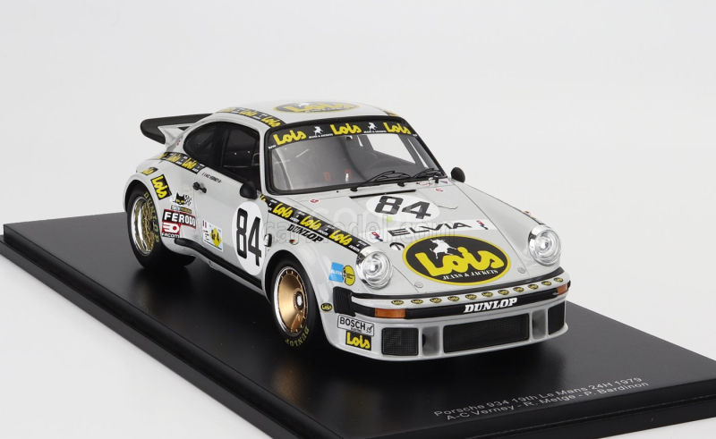 Spark-model Porsche 911 934 3.0l F6 Turbo Team Anne-charlotte Verney N 84 24h Le Mans 1979 A.c.verney - R.metge - P.bardinon 1:18 Světle Šedá