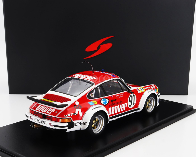 Spark-model Porsche 911 934 3.0l F6 Turbo Team Asa Cachia N 91 24h Le Mans 1980 C.bussi - B.salam - C.grandet 1:18 Červená Bílá