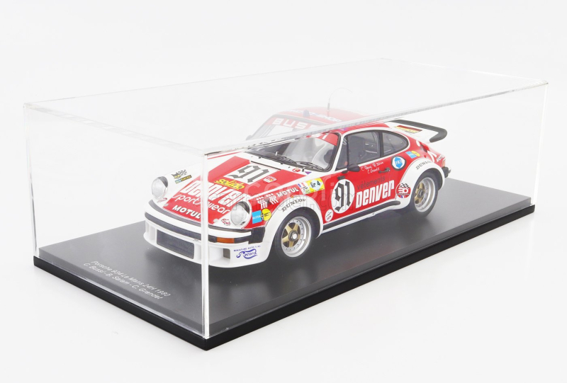 Spark-model Porsche 911 934 3.0l F6 Turbo Team Asa Cachia N 91 24h Le Mans 1980 C.bussi - B.salam - C.grandet 1:18 Červená Bílá