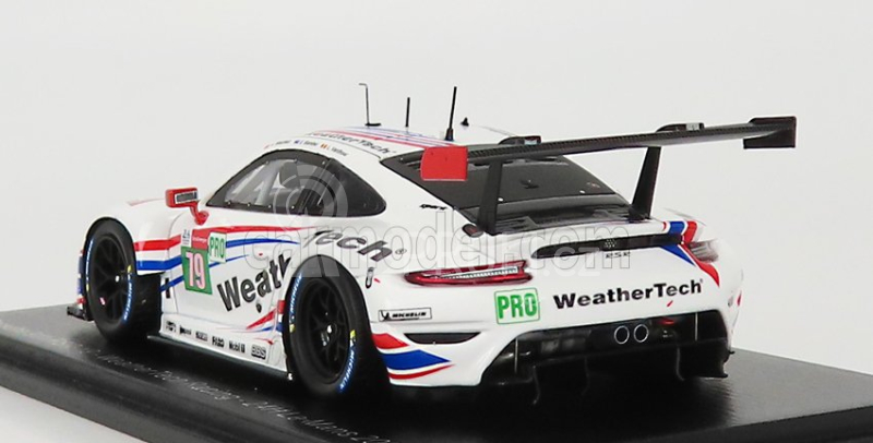 Spark-model Porsche 911 991-2 4.2l Rsr-19 Team Weathertech Racing N 79 24h Le Mans 2021 E.bamber - C.macneil - L.vanthoor 1:43 Bílá
