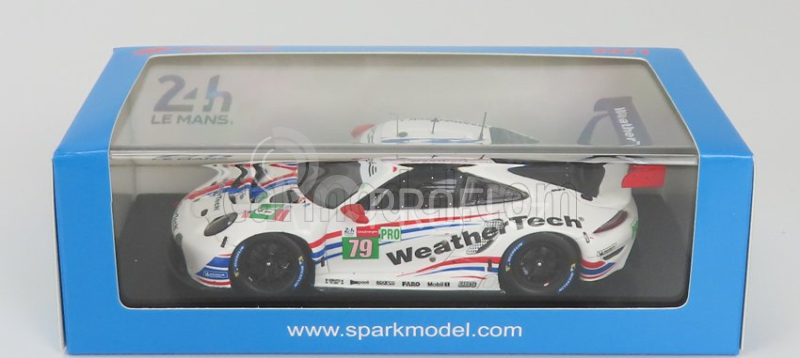 Spark-model Porsche 911 991-2 4.2l Rsr-19 Team Weathertech Racing N 79 24h Le Mans 2021 E.bamber - C.macneil - L.vanthoor 1:43 Bílá