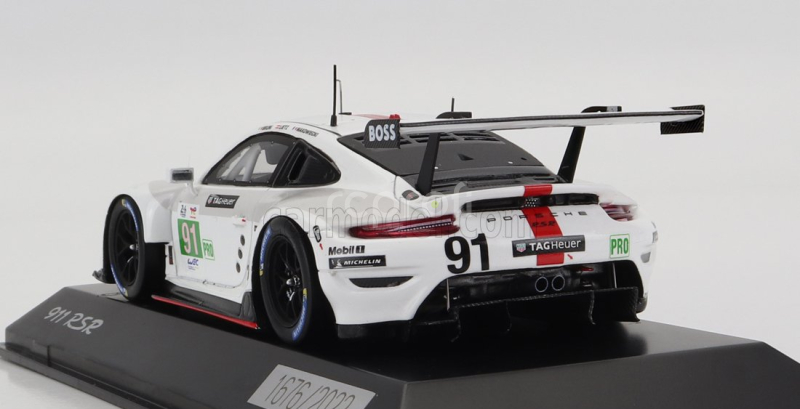 Spark-model Porsche 911 991-2 4.2l Team Porsche Gt N 91 Winner Lmgte Pro Class 24h Le Mans 2022 Gianmaria Bruni - Richard Lietz - Frederic Makowiecki 1:43 Bílá Šedá Červená