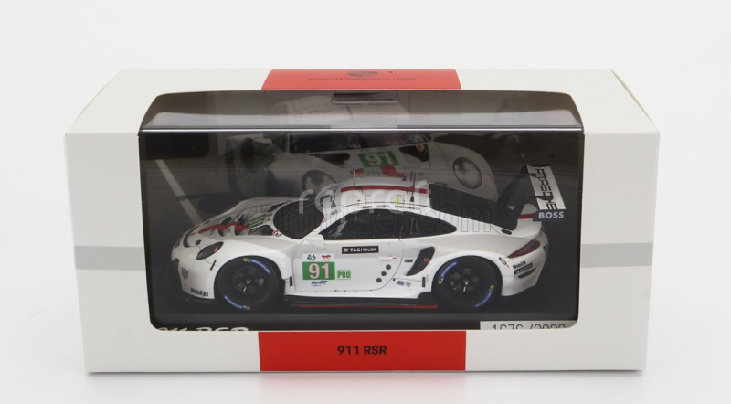 Spark-model Porsche 911 991-2 4.2l Team Porsche Gt N 91 Winner Lmgte Pro Class 24h Le Mans 2022 Gianmaria Bruni - Richard Lietz - Frederic Makowiecki 1:43 Bílá Šedá Červená