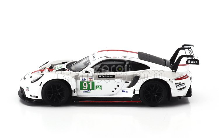 Spark-model Porsche 911 991-2 4.2l Team Porsche Gt N 91 Winner Lmgte Pro Class 24h Le Mans 2022 Gianmaria Bruni - Richard Lietz - Frederic Makowiecki 1:64 Bílá Šedá Červená