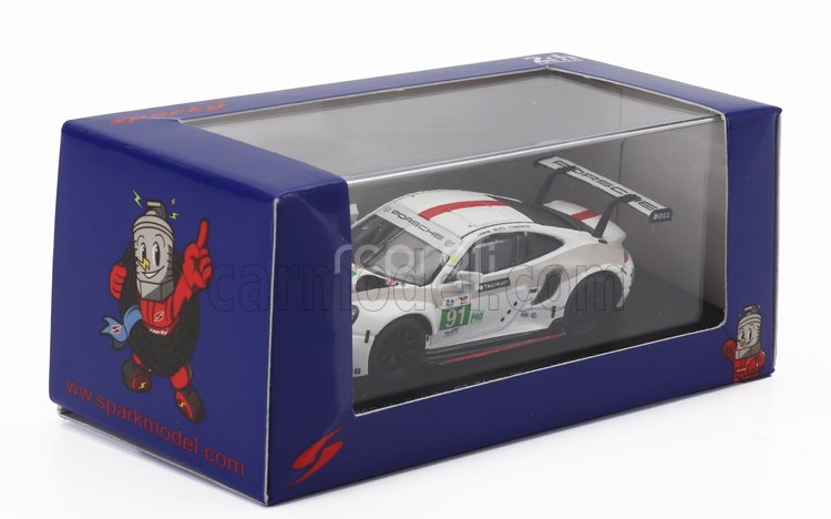 Spark-model Porsche 911 991-2 4.2l Team Porsche Gt N 91 Winner Lmgte Pro Class 24h Le Mans 2022 Gianmaria Bruni - Richard Lietz - Frederic Makowiecki 1:64 Bílá Šedá Červená