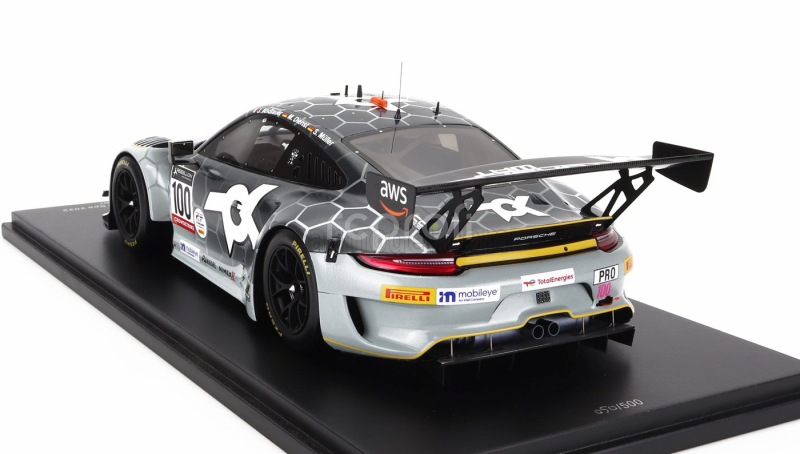 Spark-model Porsche 911 991-2 Gt3 R Team Toksport Wrt N 100 24h Spa 2022 J.andlauer - M.dienst - S.muller 1:18 Bílá Černá