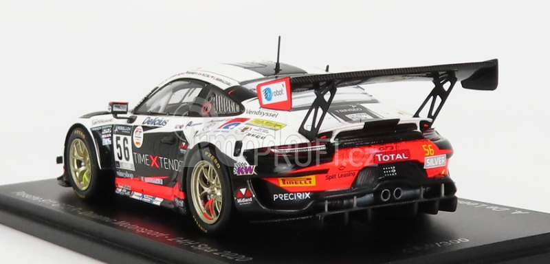 Spark-model Porsche 911 991-2 Gt3 Team Dinamic Motorsport N 56 24h Spa 2020 A.de Leener - M.o.pedersen - A.rizzoli - C.sbirrazzuoli 1:43 Bílá Červená Černá