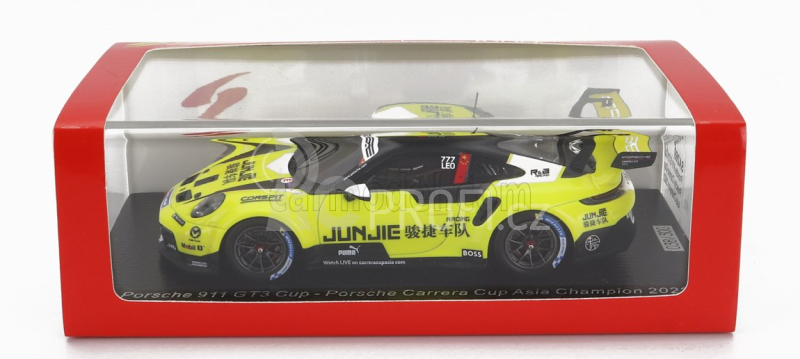 Spark-model Porsche 911 991-2 Gt3 Team Jungig N 777 Champion Asia Porsche Carrera Cup Season 2022 L.ye 1:43 Žlutá Černá