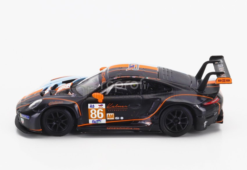 Spark-model Porsche 911 991-2 Rsr-19 4.2l Team Gr Racing N 86 3rd Lmgte Class 24h Le Mans 2023 B.barker - R.pera - M.wainwright 1:64 Oranžová Světle Modrá Černá