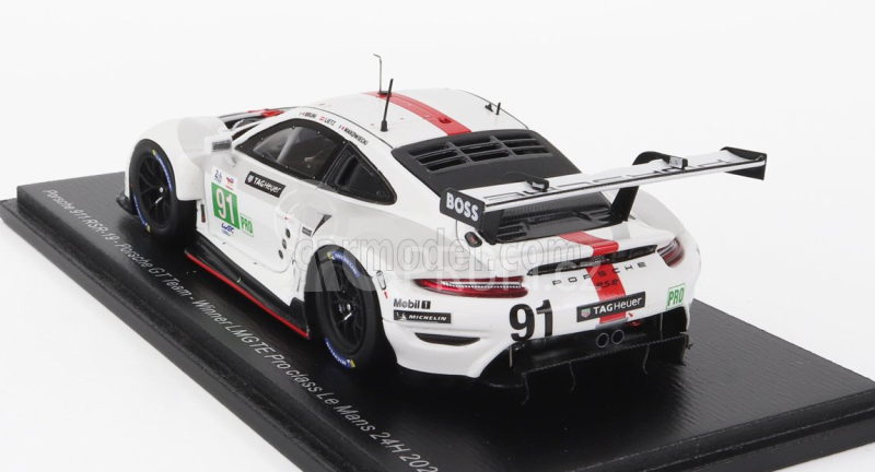 Spark-model Porsche 911 991-2 Rsr-19 4.2l Team Porsche Gt N 91 Winner Lmgte Pro Class 24h Le Mans 2022 G.bruni - R.lietz - F.makowiecki 1:43 Bílá Šedá Červená