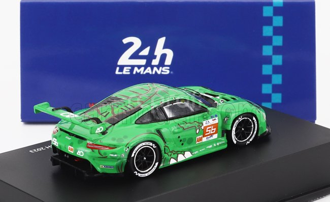 Spark-model Porsche 911 991-2 Rsr-19 4.2l Team Project 1-ao N 56 24h Le Mans 2023 Matteo Cairoli - Phillip Jeffrey Hyett - Gunnar Jeannette 1:87 Zelená