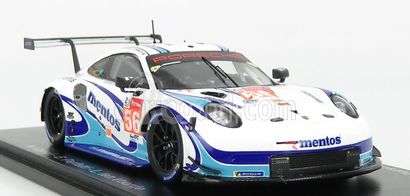 Spark-model Porsche 911 991-2 Rsr 4.0l Team Project 1 N 56 24h Le Mans 2020 M.cairoli - E.perfetti - L.ten Voorde 1:43 Bílá Světle Modrá