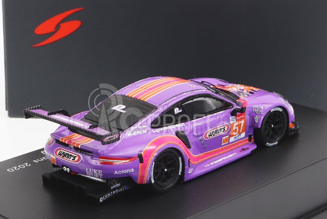 Spark-model Porsche 911 991-2 Rsr 4.0l Team Project-1 N 57 24h Le Mans 2020 J.bleekemolen - F.fraga - B.keating 1:87 Fialově Oranžová