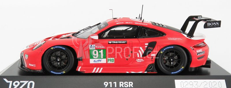 Spark-model Porsche 911 991-2 Rsr Team Porsche Gt N 91 24h Le Mans 2020 R.lietz - G.bruni - F.makowiecki 1:43 Červená Bílá