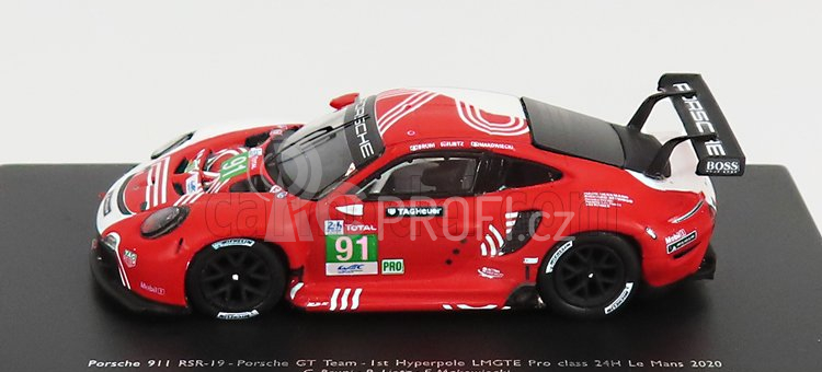 Spark-model Porsche 911 991-2 Rsr Team Porsche Gt N 91 24h Le Mans 2020 R.lietz - G.bruni - F.makowiecki 1:87 Red