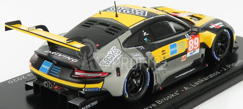 Spark-model Porsche 911 991-2 Rsr Team Project 1 N 89 24h Le Mans 2020 Steve Brooks - A.laskaratos - J.piguet 1:43 Žlutá Černá