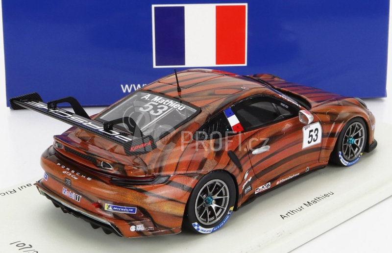 Spark-model Porsche 911 991 Gt3 Cup N 53 Porsche Carrera Cup France Paul Ricard 2021 Arthur Mathieu 1:43 Brown