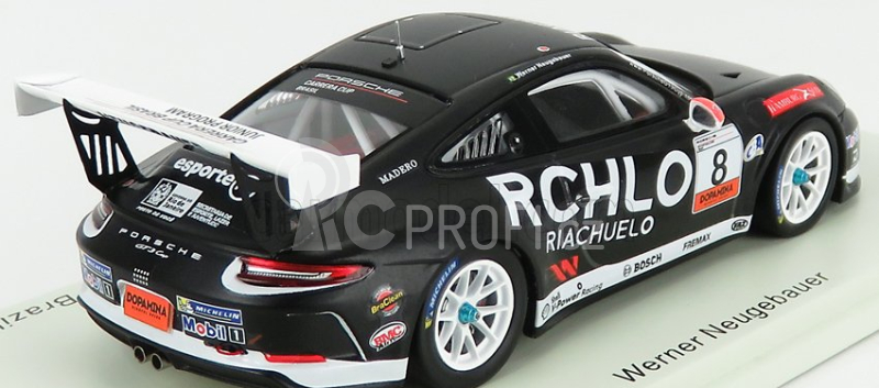 Spark-model Porsche 911 991 Gt3 Cup N 8 Champion Porsche Carrera Cup Brazil 2018 W.neugebauer 1:43 Black