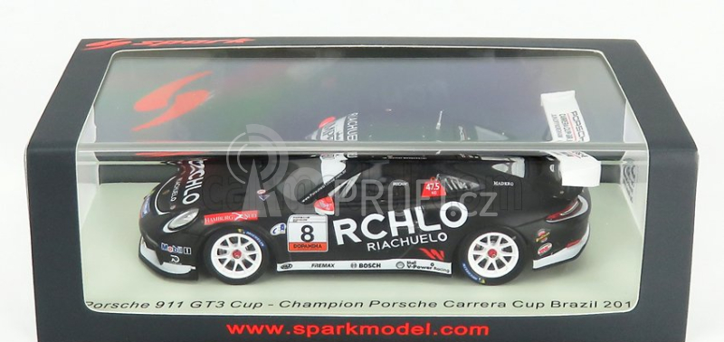 Spark-model Porsche 911 991 Gt3 Cup N 8 Champion Porsche Carrera Cup Brazil 2018 W.neugebauer 1:43 Black