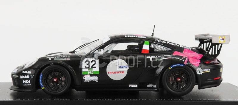 Spark-model Porsche 911 991 Gt3 N 2 Porsche Carrera Cup Italy Champion 2018 G.quaresmini 1:43 Černá Bílá Červená