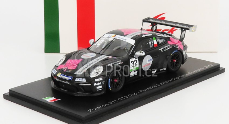 Spark-model Porsche 911 991 Gt3 N 2 Porsche Carrera Cup Italy Champion 2018 G.quaresmini 1:43 Černá Bílá Červená
