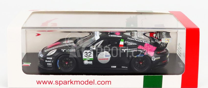 Spark-model Porsche 911 991 Gt3 N 2 Porsche Carrera Cup Italy Champion 2018 G.quaresmini 1:43 Černá Bílá Červená