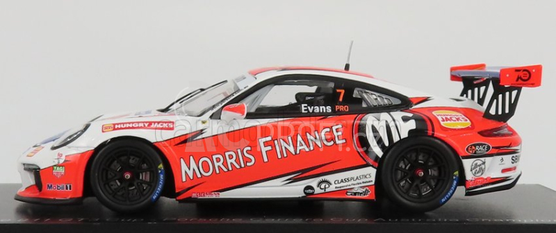 Spark-model Porsche 911 991 Gt3 N 7 Porsche Carrera Cup Australian Champion 2018 J.evans 1:43 Bílá Oranžová